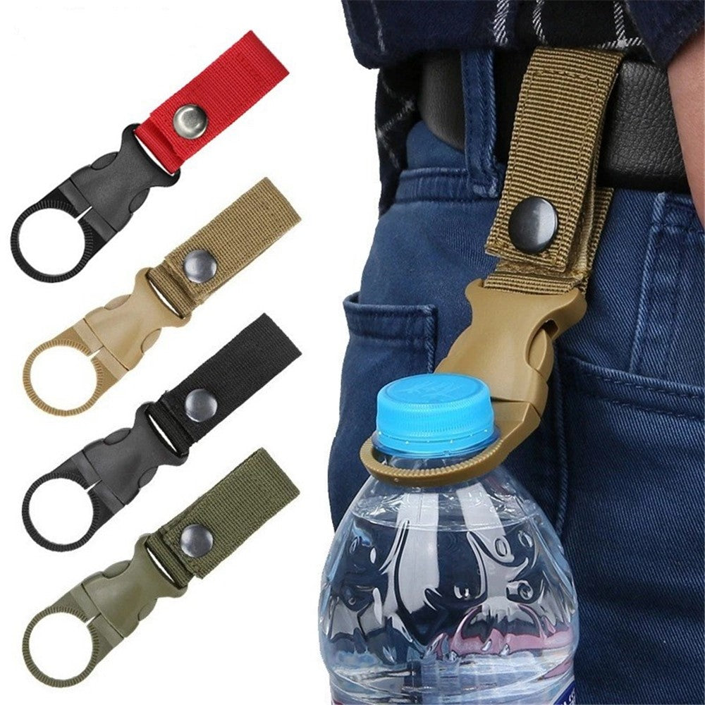 DH50 Hanging Bottle Buckle Carabiner Ring Holder Nylon Webbing Strap