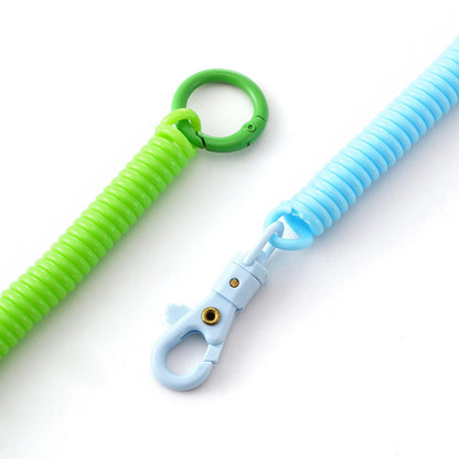 01 Multifunctional Outdoor Keychain Coil Anti-Lost Rope Elastic EVA Spring Rope
