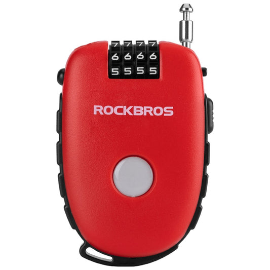 ROCKBROS 32420981001 Teleskop-Kettenschloss für Fahrräder – Anti-Diebstahl Stahlseil, Helm-/Rucksackschloss mit Zahlencode
