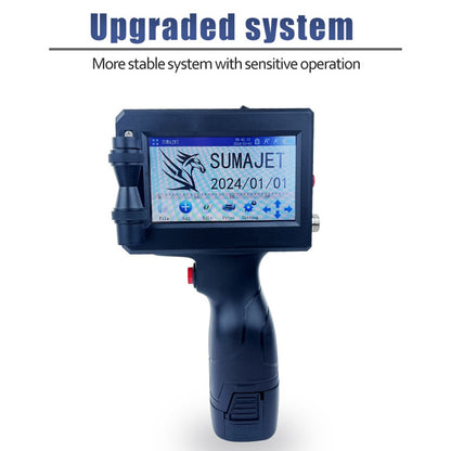 Portable 12.7mm Handheld Inkjet Printer QR Barcode Batch Number Expiry Date Label Printing Machine, EU Plug