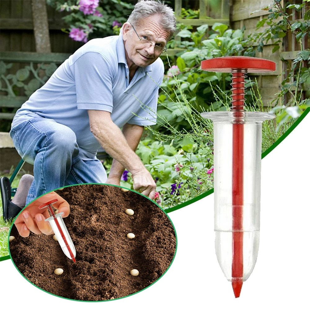 Seeds Dispenser Handheld Seed Planter Sowing Seeder Mini Hand Spreader, 10x3x3cm