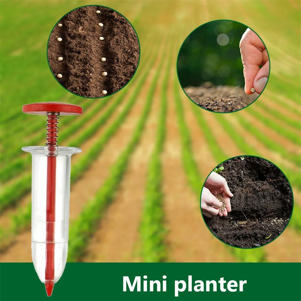Seeds Dispenser Handheld Seed Planter Sowing Seeder Mini Hand Spreader, 10x3x3cm