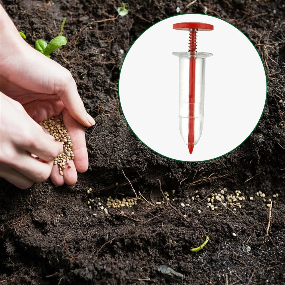 Seeds Dispenser Handheld Seed Planter Sowing Seeder Mini Hand Spreader, 10x3x3cm