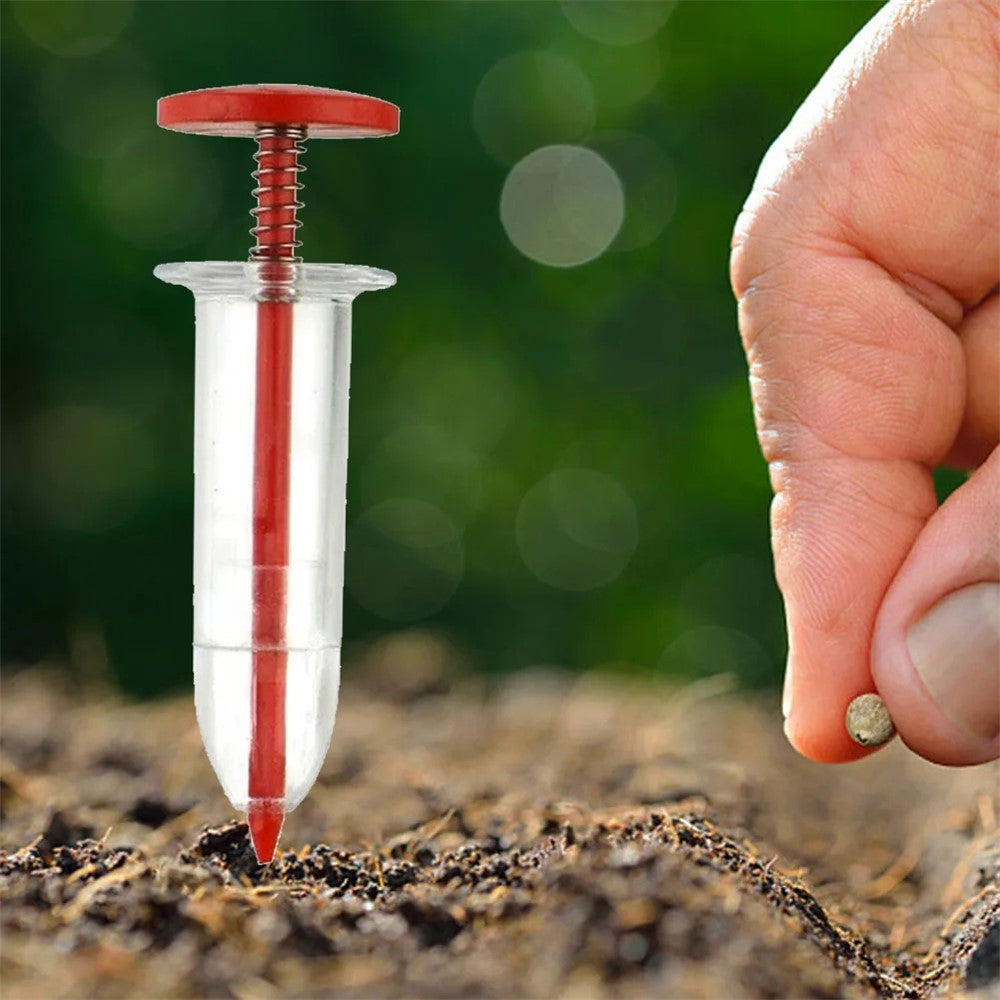 Seeds Dispenser Handheld Seed Planter Sowing Seeder Mini Hand Spreader, 10x3x3cm