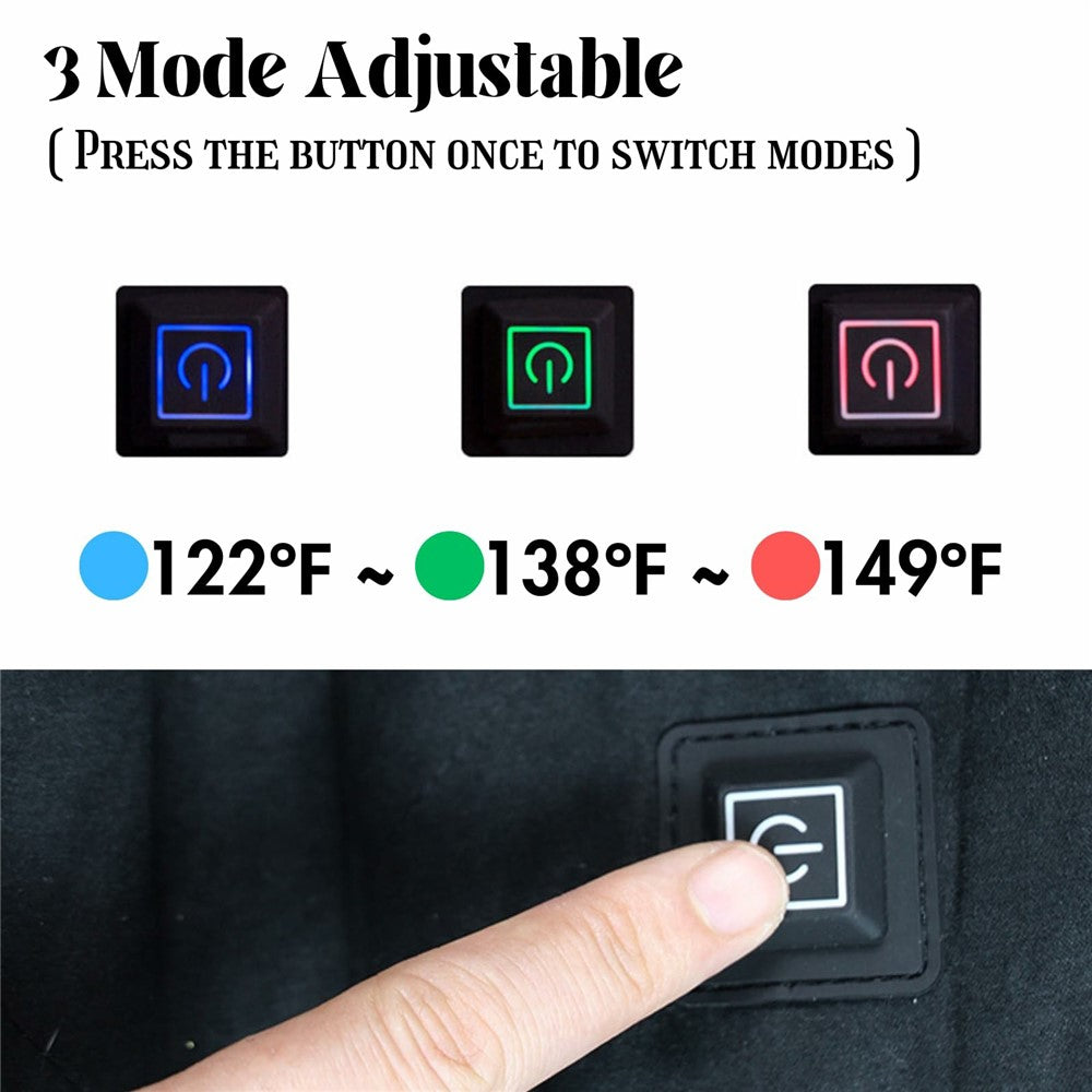 45x90cm Heated Seat Cushion 3 Temperature Settings USB Powered Portable Warming Pad