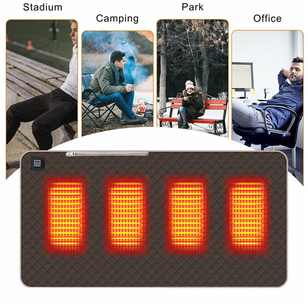 45x90cm Heated Seat Cushion 3 Temperature Settings USB Powered Portable Warming Pad
