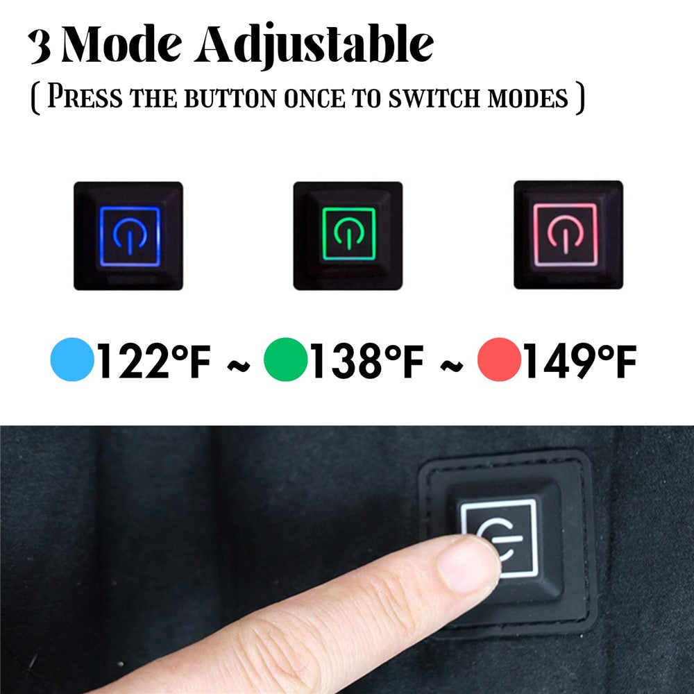 45x45cm Heated Seat Cushion 3 Temperature Settings USB Powered Portable Warming Pad