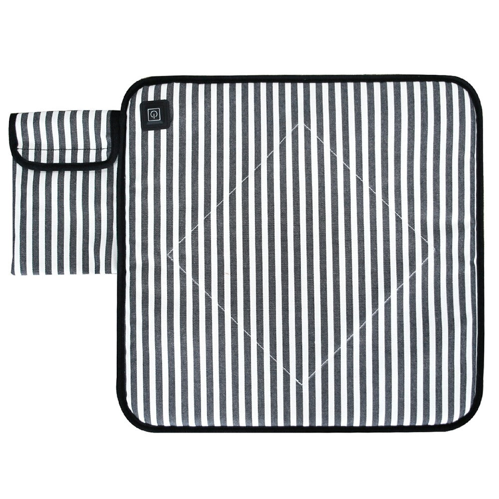 43x43cm Portable Heated Seat Cushion 3 Temperature Modes Magic Tape Pocket Foldable Warming Pad for Camping Car Office