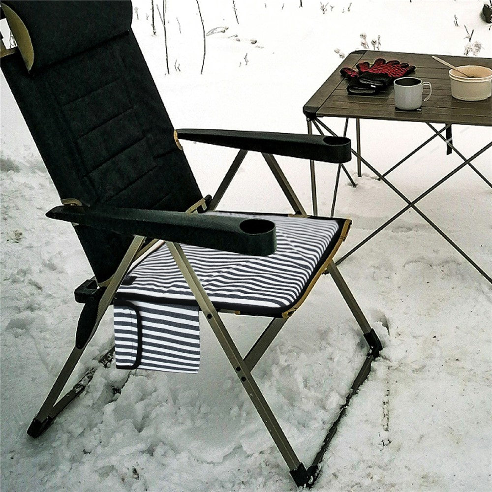 43x43cm Portable Heated Seat Cushion 3 Temperature Modes Magic Tape Pocket Foldable Warming Pad for Camping Car Office