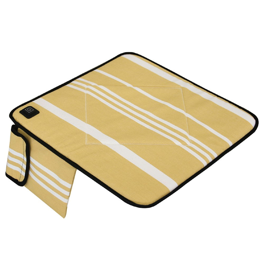 43x43cm Portable Heated Seat Cushion 3 Temperature Modes Magic Tape Pocket Foldable Warming Pad for Camping Car Office