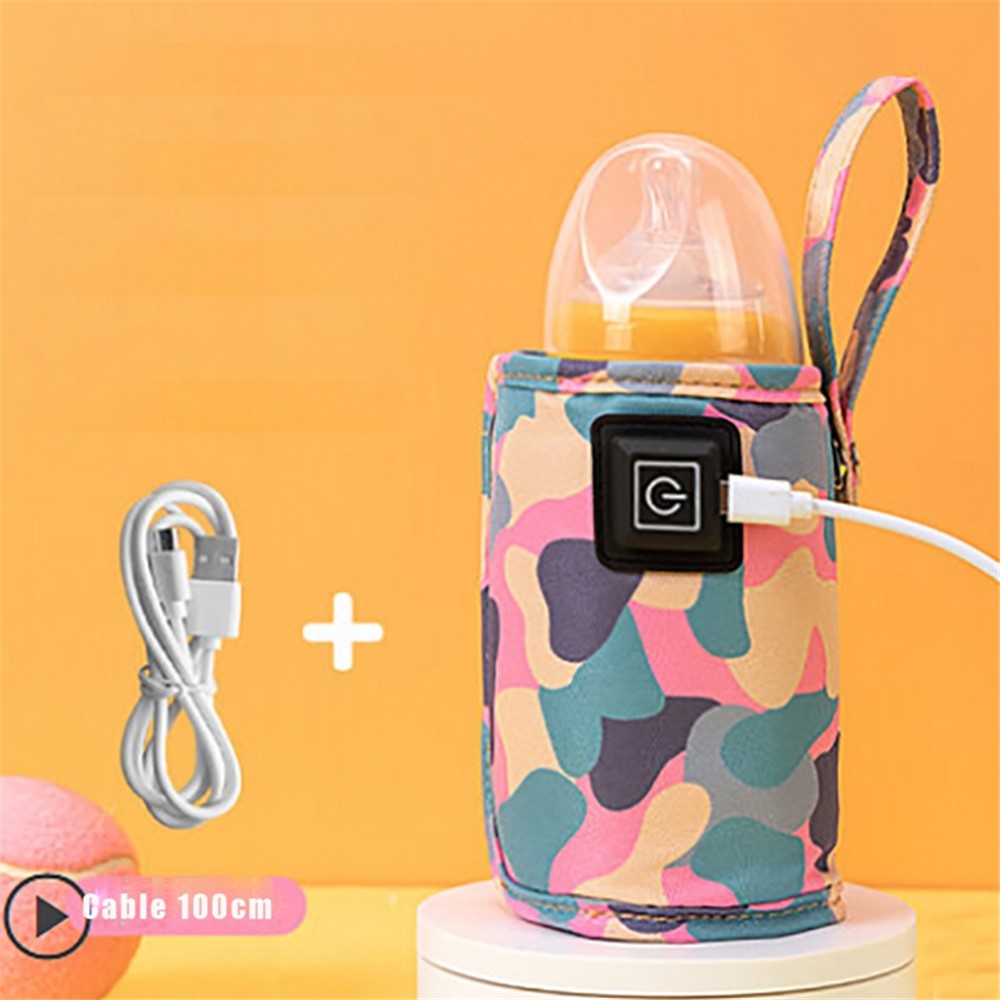 USB Baby Bottle Electric Warmer Insulation Cover Heating Bag Portable Insulation Bag Coffee Heater, Warm Milk Warmer Pouch for Outdoor