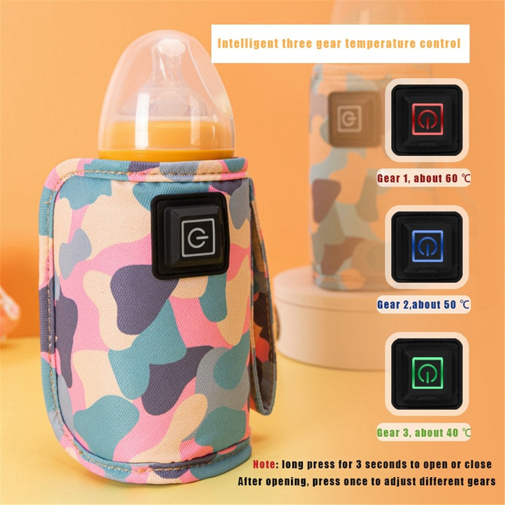 USB Baby Bottle Electric Warmer Insulation Cover Heating Bag Portable Insulation Bag Coffee Heater, Warm Milk Warmer Pouch for Outdoor