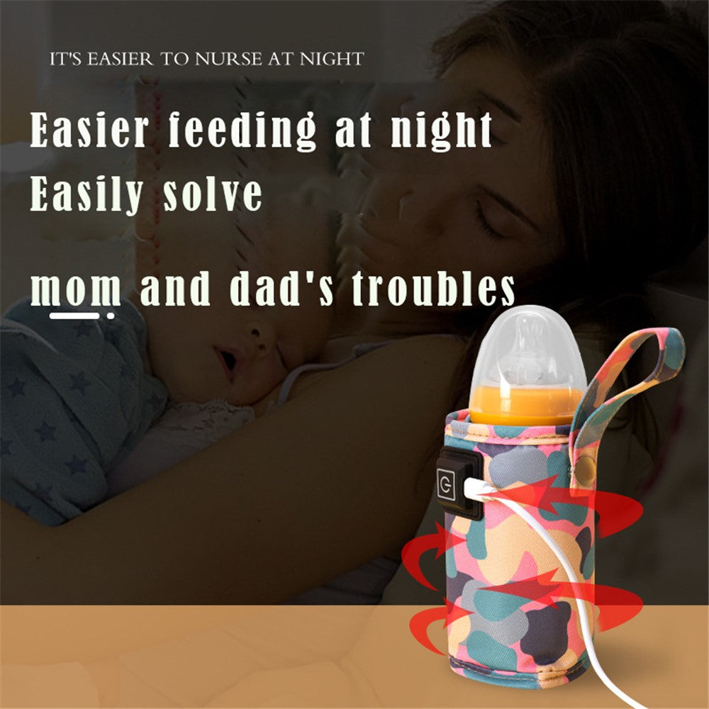 USB Baby Bottle Electric Warmer Insulation Cover Heating Bag Portable Insulation Bag Coffee Heater, Warm Milk Warmer Pouch for Outdoor