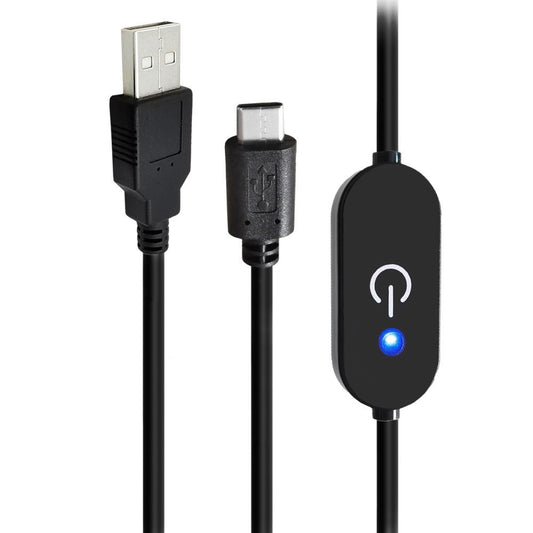 JUNSUNMAY 100cm Type-C to USB LED Touch Inline Dimmer Switch Controller for Single Color with Memory Function