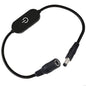 JUNSUNMAY 30cm DC 5.5x2.5mm Male to Female LED Touch Dimmer Switch Inline Controller for Single Color
