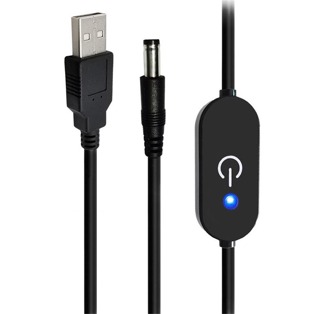 JUNSUNMAY DC 5.5x2.1mm to USB LED Touch Inline Dimmer Switch Controller for Single Color, Length 100cm