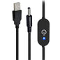 JUNSUNMAY DC 3.5*1.35mm to USB Touch Dimming LED Inline Switch Controller for Single Color, Length 100cm
