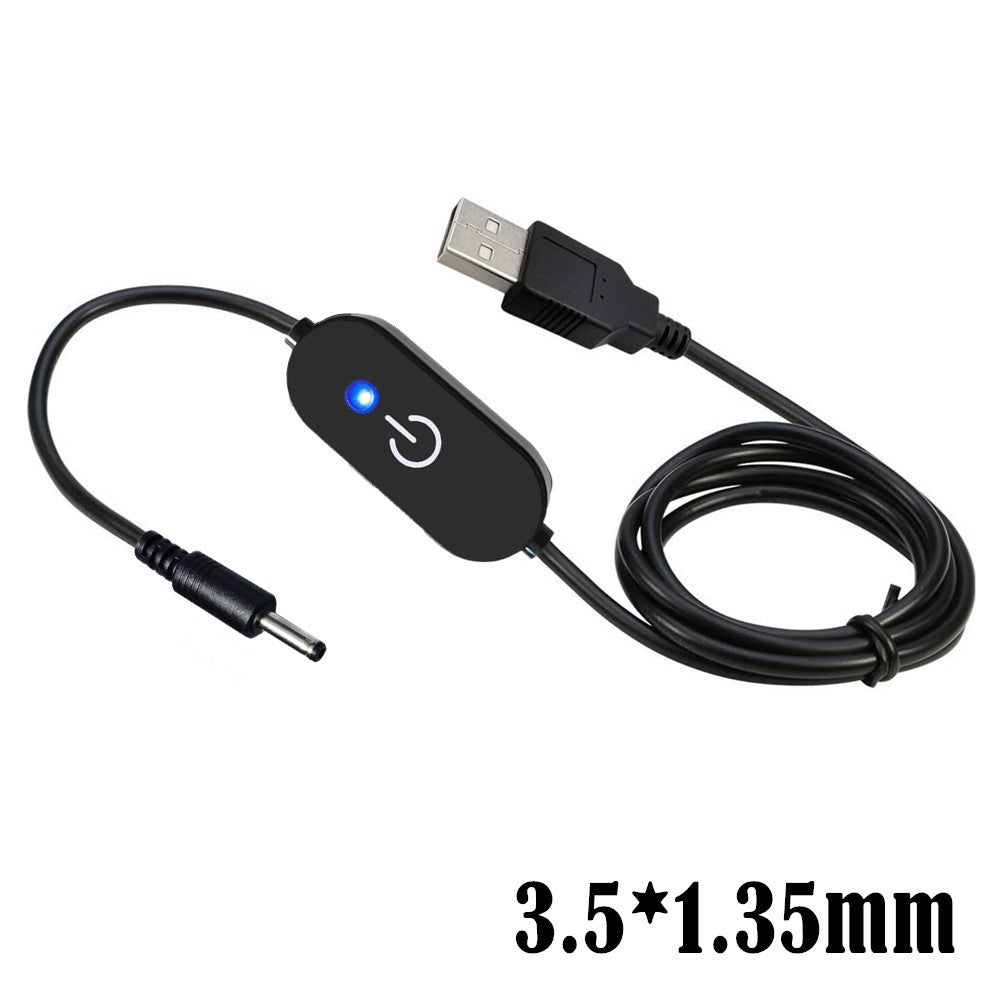 JUNSUNMAY DC 3.5*1.35mm to USB Touch Dimming LED Inline Switch Controller for Single Color, Length 100cm