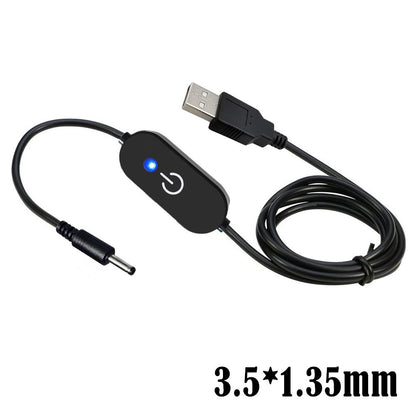 JUNSUNMAY DC 3.5*1.35mm to USB Touch Dimming LED Inline Switch Controller for Single Color, Length 100cm