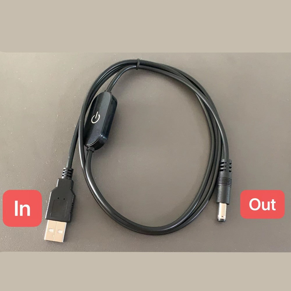JUNSUNMAY DC 3.5*1.35mm to USB Touch Dimming LED Inline Switch Controller for Single Color, Length 100cm