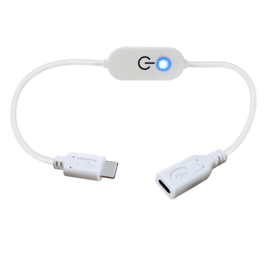 JUNSUNMAY 30cm Type-C Plug and Play LED Touch Inline Dimmer Switch Controller for Single Color