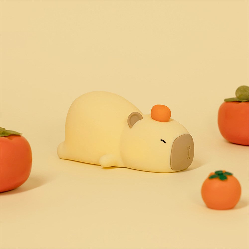 L59 Adorable Capybara Desk Lamp Soft Silicone Color Changing Night Light with Timer