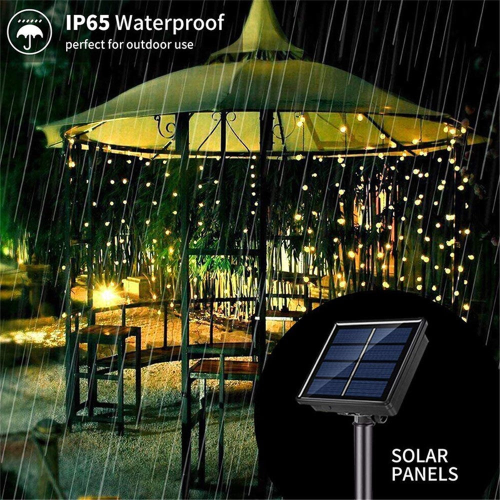 6.5m / 30 Lamps LED String Lights Matte White Ball Wire Lights Solar Power Starry String Lights for Wedding Home Parties