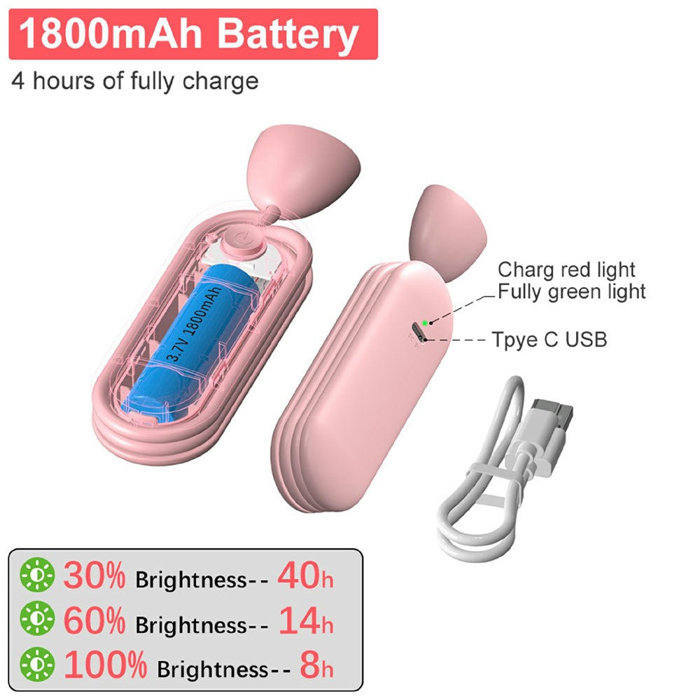 F18 Foldable Neck Light LED Reading Lamp Rechargeable Outdoor Sports Repair Work Study Illumination Light