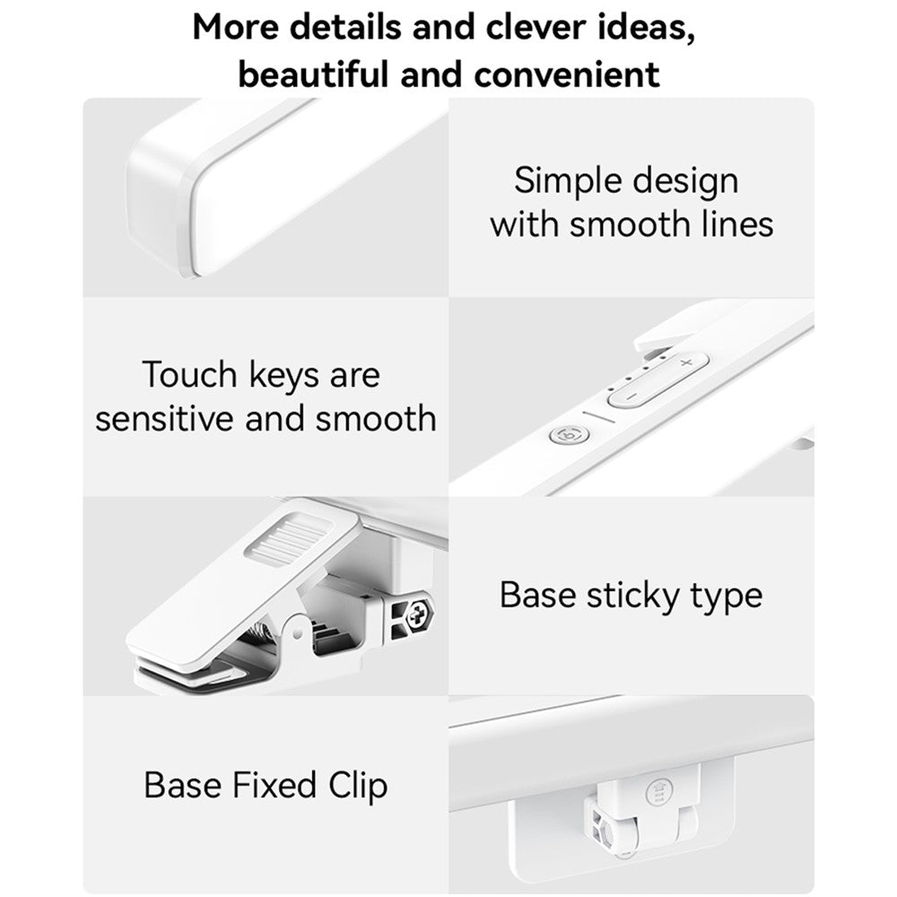 YESIDO DH11 Reading Lamp Home Office Bedside Wireless Rechargeable LED Book Light