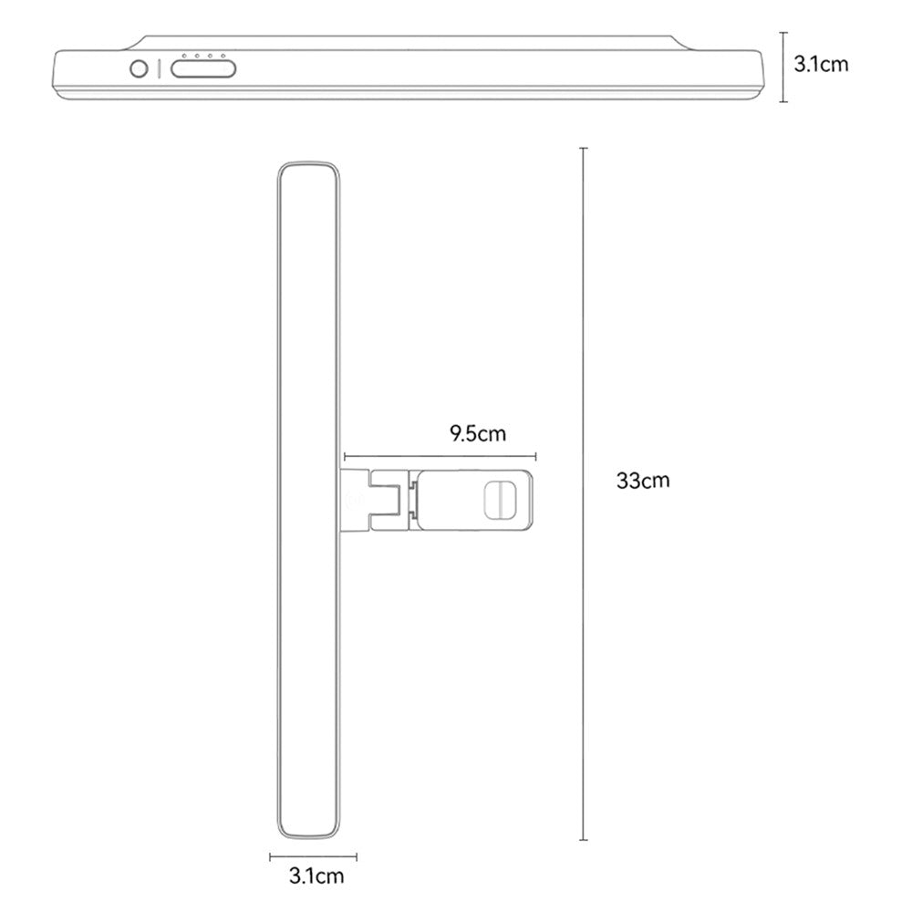 YESIDO DH11 Reading Lamp Home Office Bedside Wireless Rechargeable LED Book Light