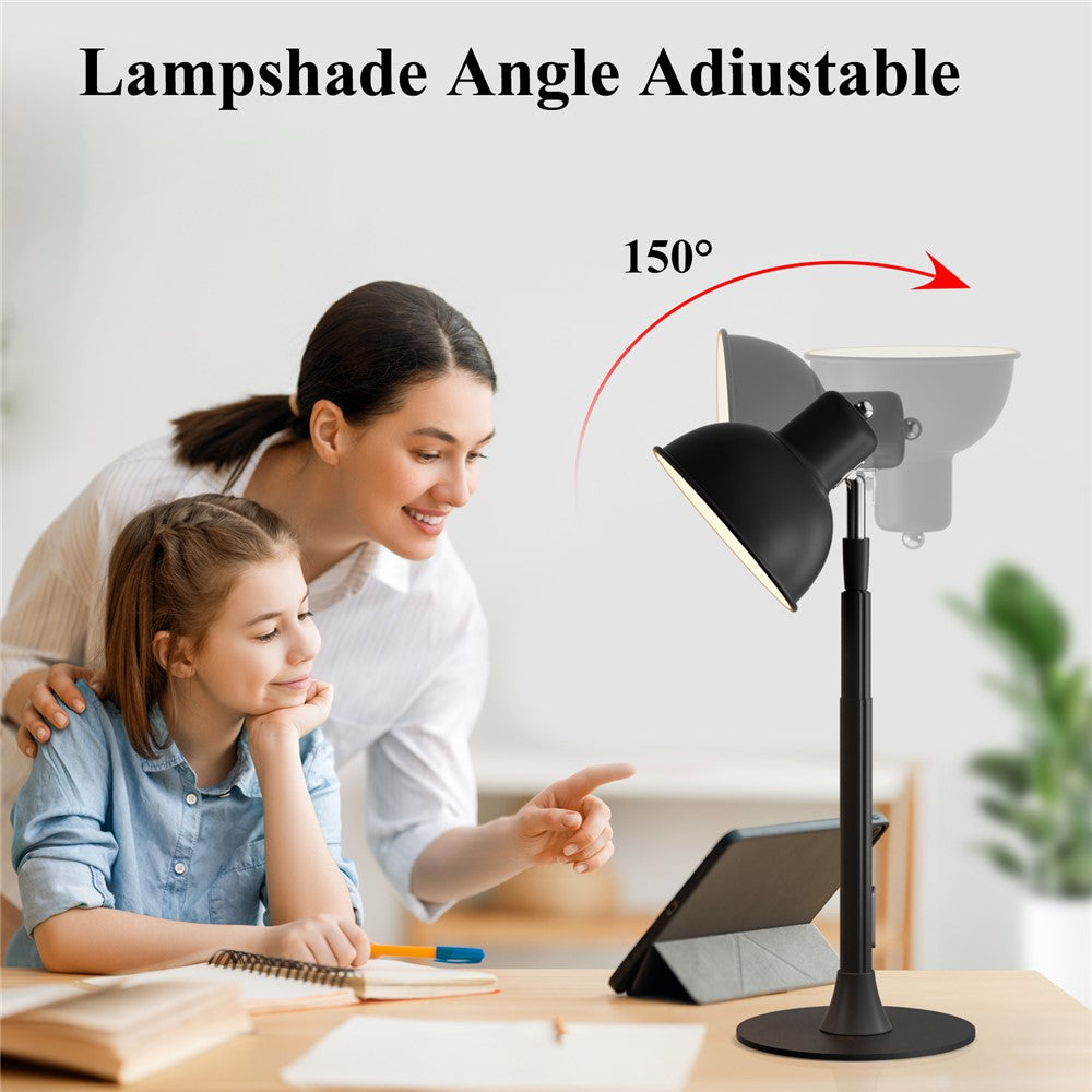 EFL001-U USB Powered Extendable Eye Protection Desk Light 3 Color Temperatures Dimmable Floor Lamp, Black
