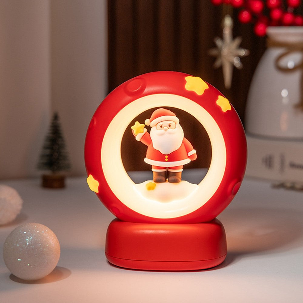 Stars Design Christmas Night Light Adjustable Brightness Touch Control Bedside Lamp Nursery Decor