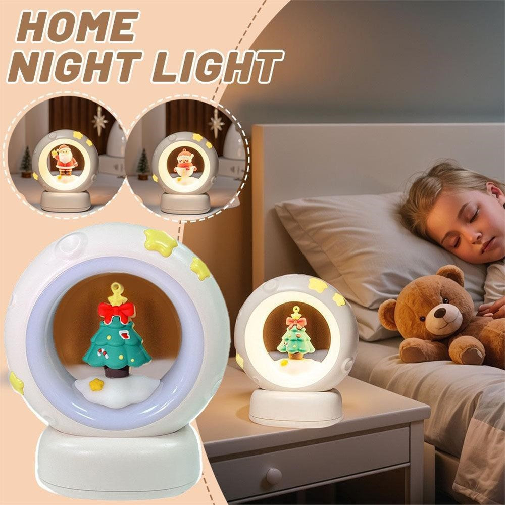 Stars Design Christmas Night Light Adjustable Brightness Touch Control Bedside Lamp Nursery Decor