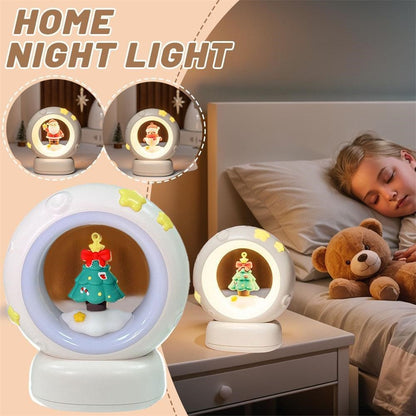 Stars Design Christmas Night Light Adjustable Brightness Touch Control Bedside Lamp Nursery Decor