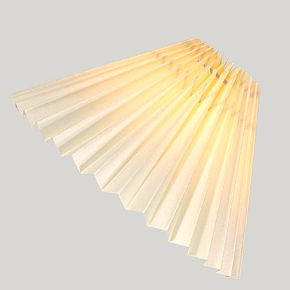 Pleated Table Lamp Single Color Warm Light Bedside Light USB Powered Night Light with Metal Base for Bedroom