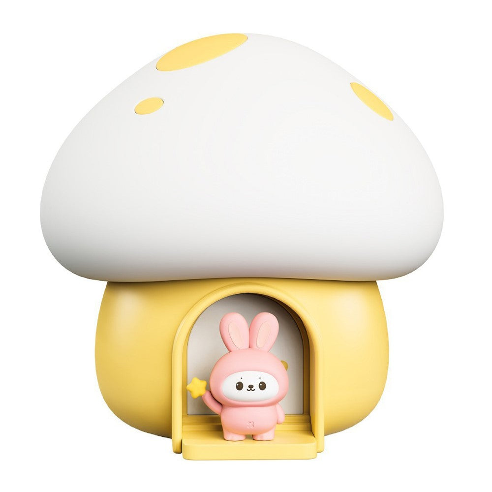 TW-L94 Cute Mushroom Shape Night Light for Kids Room Touch Control Silicone Bedside Table Lamp with Timer