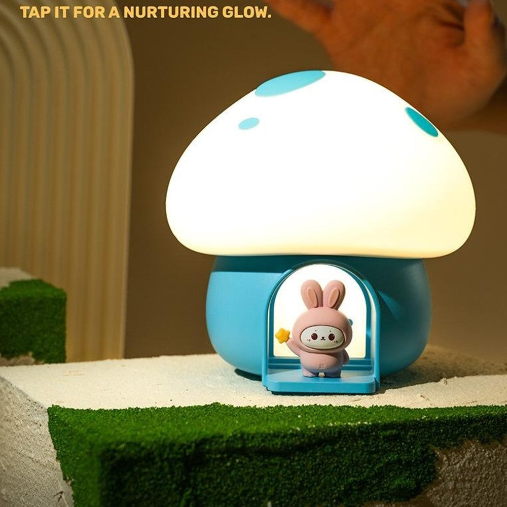 TW-L94 Cute Mushroom Shape Night Light for Kids Room Touch Control Silicone Bedside Table Lamp with Timer