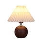 Pleated Table Lamp Bedroom Bedside Light Warm Romantic Simple Atmosphere Lamp 3 Color Dimming EU Plug