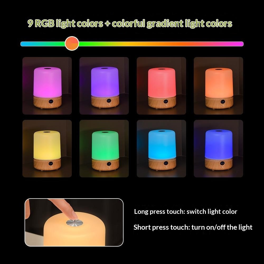 F3 Wood Grain RGB Timing Night Light Touch Control Desktop LED Ambient Lamp for Bedroom Living Room