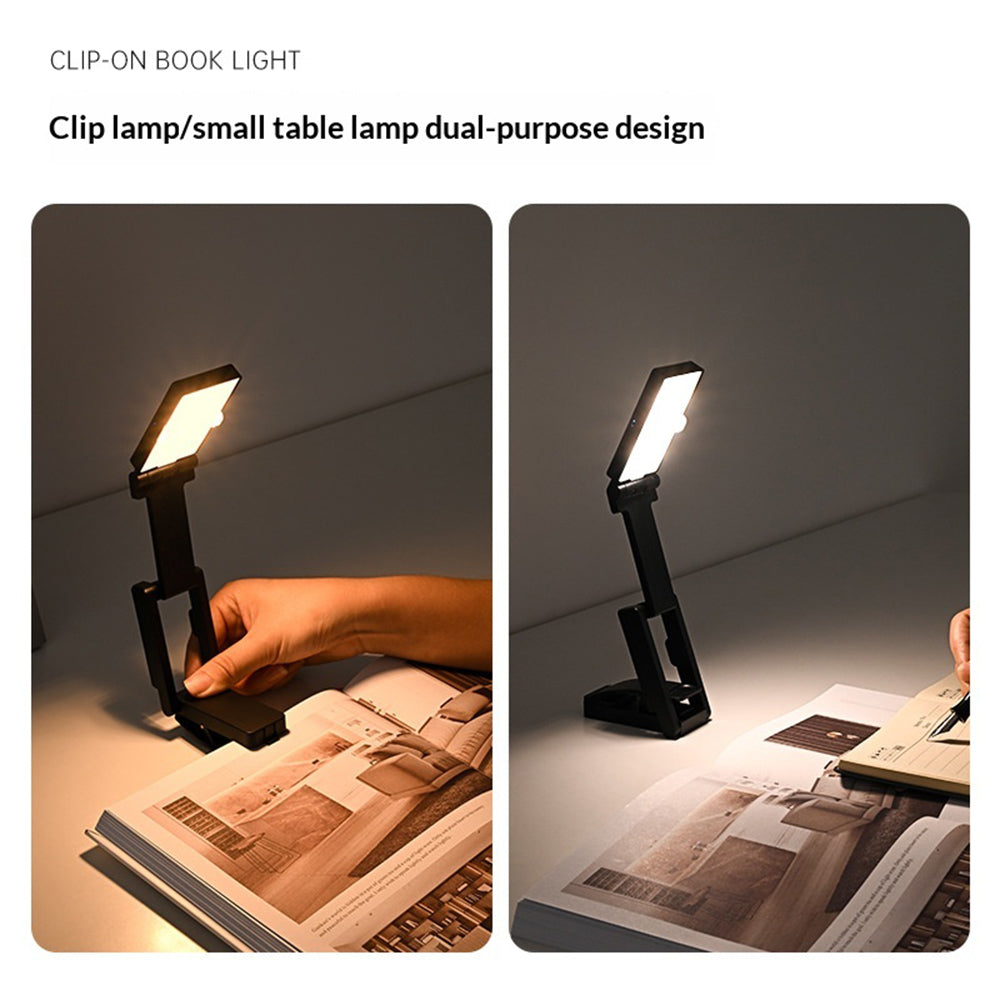 MZ-L3401 Rechargeable LED Clip Reading Light Foldable Mini Desk Lamp Eye Protection Study Light