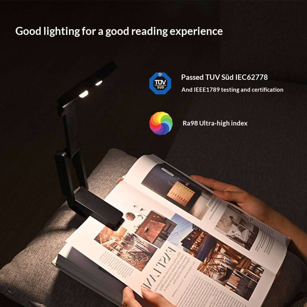 MZ-L3401 Rechargeable LED Clip Reading Light Foldable Mini Desk Lamp Eye Protection Study Light