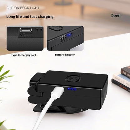 MZ-L3401 Rechargeable LED Clip Reading Light Foldable Mini Desk Lamp Eye Protection Study Light