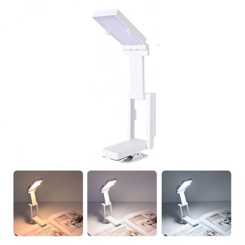 MZ-L3401 Rechargeable LED Clip Reading Light Foldable Mini Desk Lamp Eye Protection Study Light