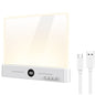 YSJ-019 Clear Acrylic Panel Flat Book Light Eye Care 3 Color Temperatures Stepless Dimming LED Bedside Lamp with Timer