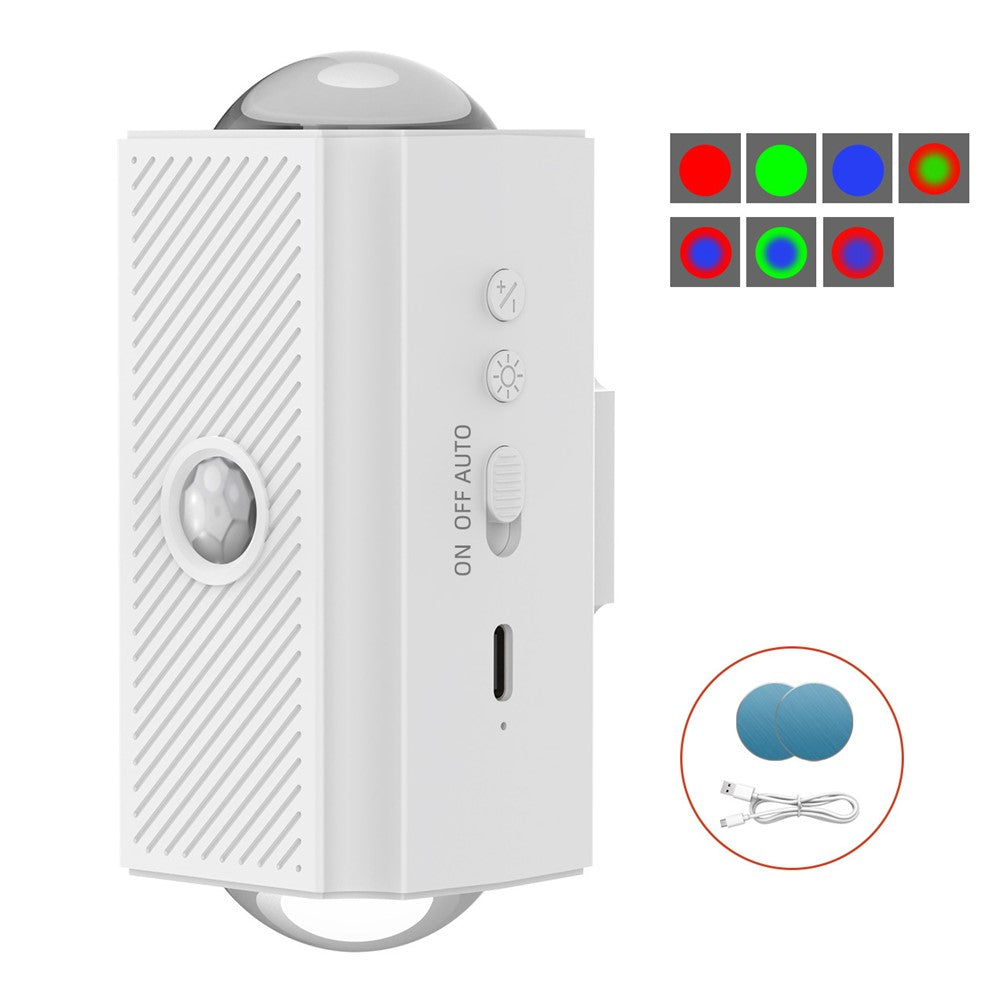 YSJ-010A 1Pc Smart Motion Sensor Night Light RGB Gradient Ambient Lighting Magnetic Wall Light for Corridor Stairs