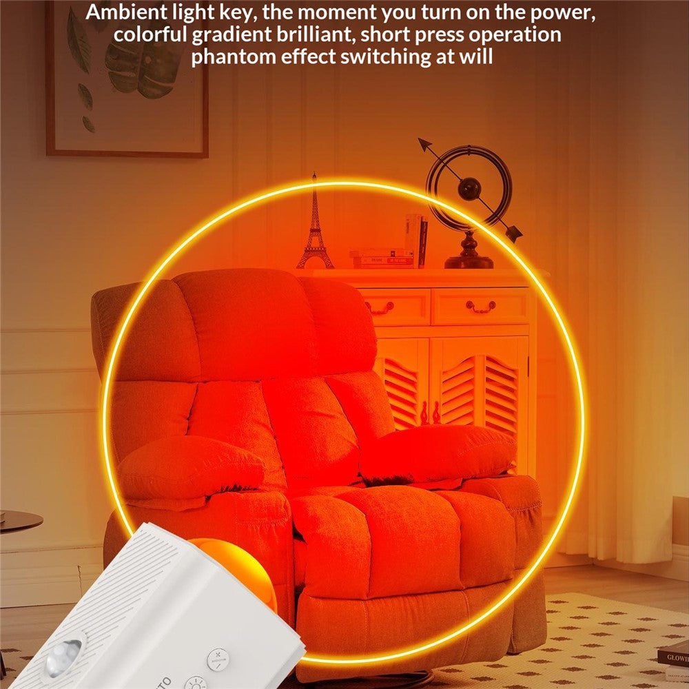YSJ-010A 1Pc Smart Motion Sensor Night Light RGB Gradient Ambient Lighting Magnetic Wall Light for Corridor Stairs