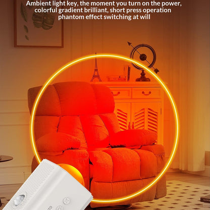 YSJ-010A 2Pcs Smart Motion Sensor Night Light RGB Gradient Ambient Lighting Magnetic Wall Light for Corridor Stairs