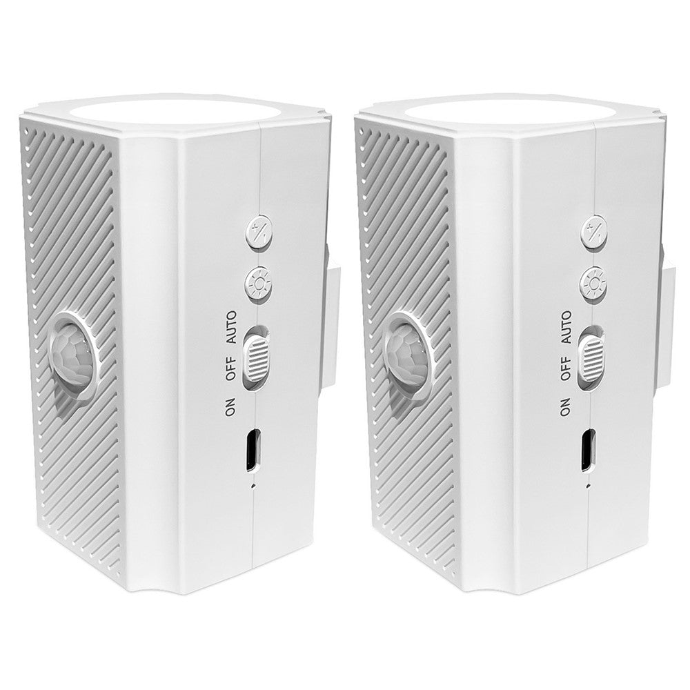 YSJ-010B 2Pcs Smart Motion Sensor Wall Light Magnetic Rechargeable LED Night Light for Hallway Bedroom