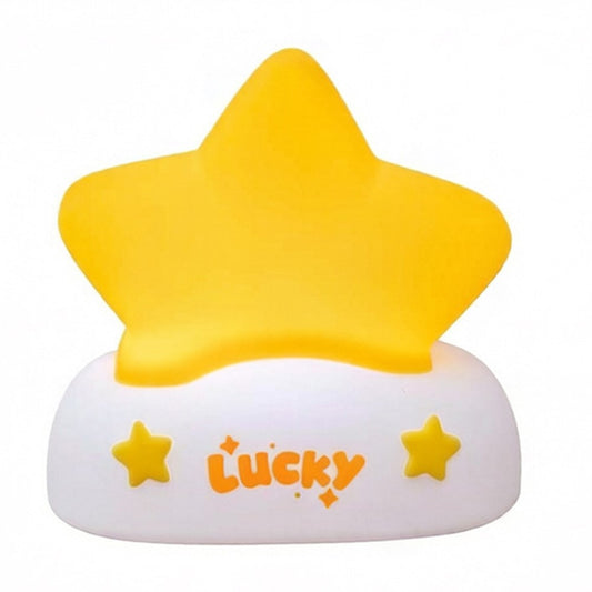 XP-007A Lucky Star Night Light Silicone 3-Brightness Pat Control Night Lamp Creative Birthday Gift for Kids Baby