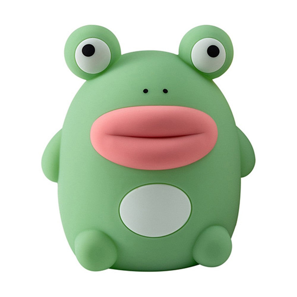 PP-D10 Frog Shape Night Light 3-Brightness Levels RGB Color Changing Remote Control Silicone Touch Lamp for Kids Bedroom